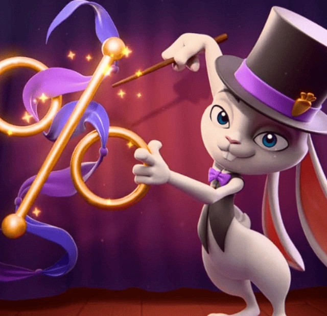 Wink Slots games live casino page showing a magician rabbit character, representing HD live dealer games, real-time blackjack, roulette, and premium live casino tables at Magius Casino